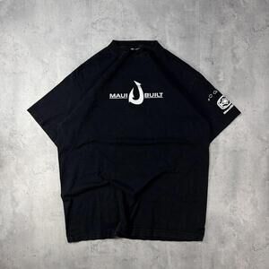 Y2K Black Maui Built Surfwear Grunge T-Shirt